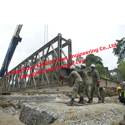 中国 モジュラー軍のベイリー橋、軍隊の余剰橋緊急の救助の鉄骨構造の構造 サプライヤー